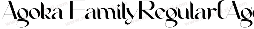 Agoka FamilyRegular(AgokaFamilyRegu字体转换
